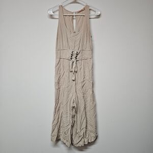 Beige Sleeveless Jumpsuit Size Small